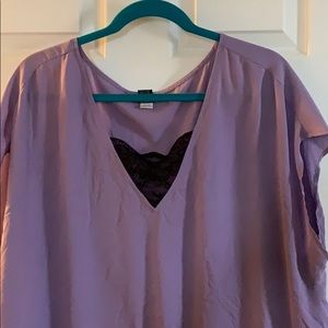 Torrid size 2 purple blouse with lace